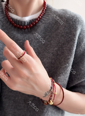 新年红色戒指指环指圈新年礼物RIGlc 0487