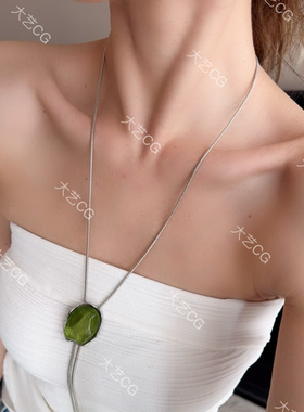 多种戴法长项链绿色小众裙链NEGlc 0738