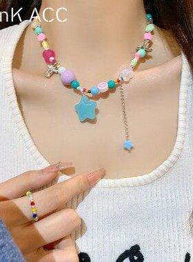 liznk串珠女项链小众时尚