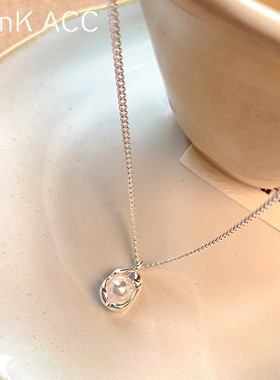 独特珍珠豆荚项链女小众气质精致锁骨链小众设计轻奢高级感颈链