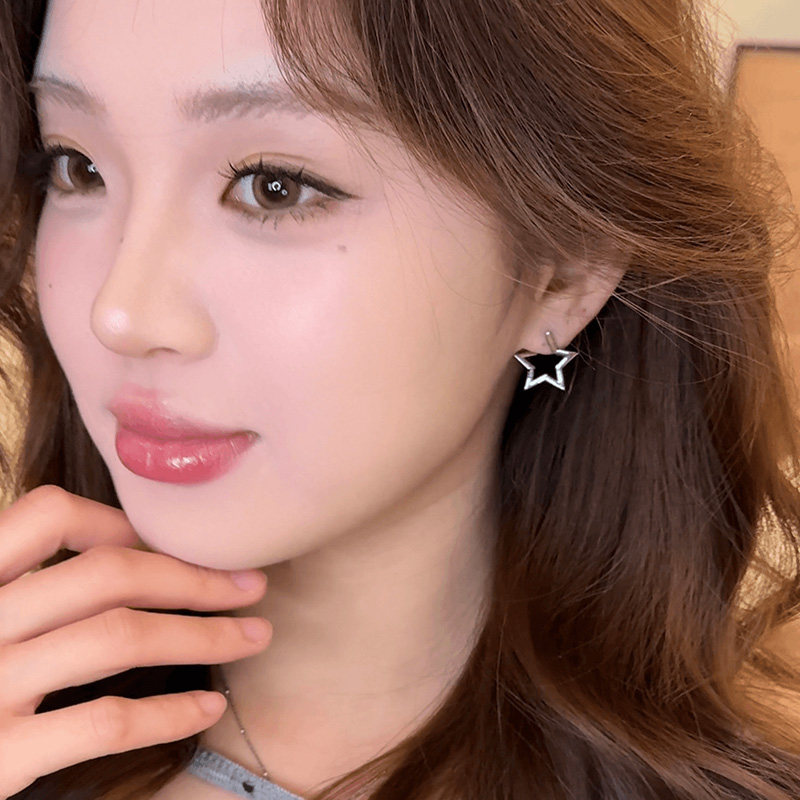 闪钻立体折角星星耳钉女2025新款爆款高级感小众设计耳环精致耳扣,淘宝优惠券,粉丝福利购,淘宝优惠卷