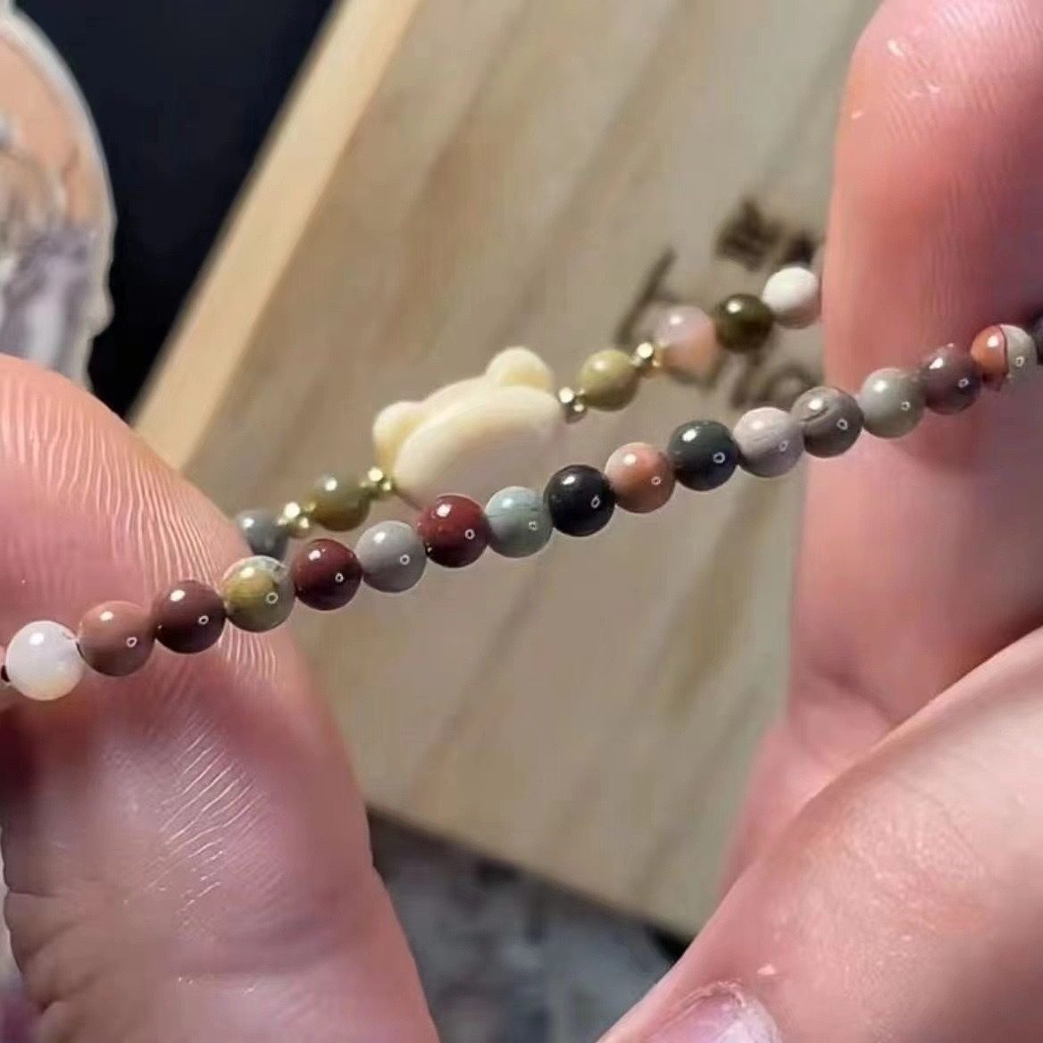 可爱鼠串珠手链新中式小众设计感手串国潮百搭送女朋友礼物手饰