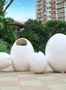 仿真恐龙雕塑霸王龙蛋壳座椅模型