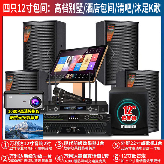 家庭KTV音响套装卡拉OK重低音炮家用点歌机套装电视K歌全套音箱