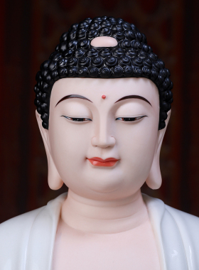 陶瓷古莲释迦牟尼佛家用客厅摆件