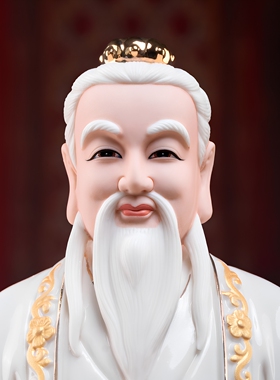 陶瓷太白金星像李长庚摆件