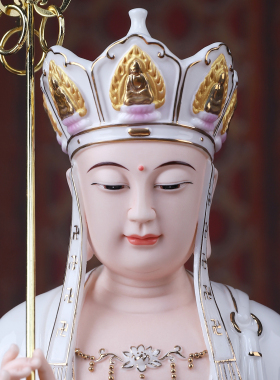 陶瓷地藏菩萨家用供奉全堂佛摆件