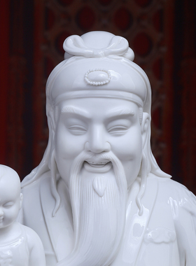 德化白瓷福禄寿三星神像家用供奉