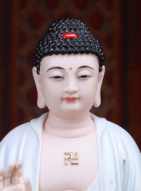 陶瓷释迦牟尼佛佛像摆件家用供奉