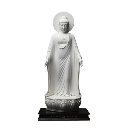 戴玉堂德化白瓷《佛光如来》省级大师林建平手签陶瓷佛像家居摆件 - 图3