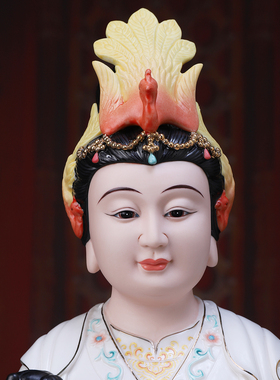 陶瓷求子送子娘娘神像摆件供奉