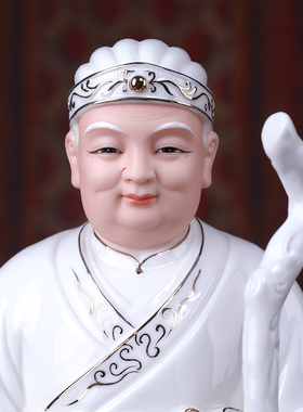 陶瓷土地奶奶神像摆件家用供奉