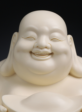 恭喜发财弥勒招财送礼摆件林建平