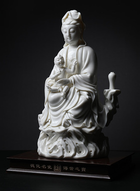 戴玉堂送子观音省级大师德化白瓷