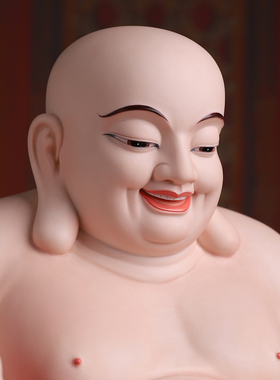 陶瓷大肚笑佛弥勒佛佛像摆件供奉