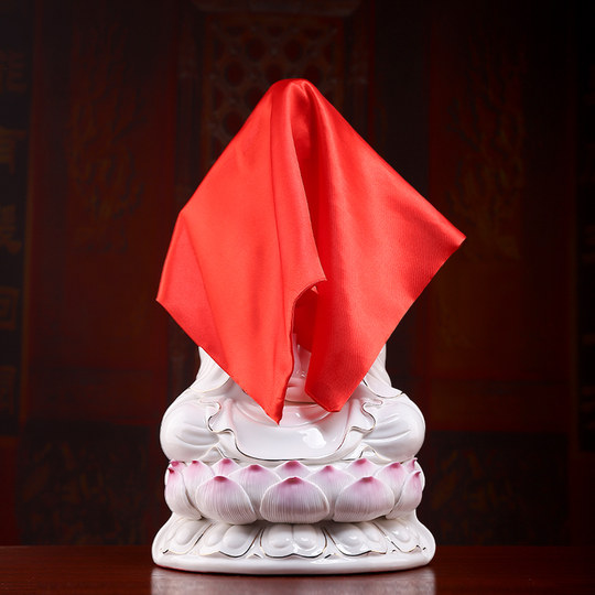 Buddha statue red cloth wrap Bodhisattva cover cloth cloth to cover Buddha statue