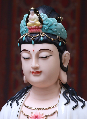 戴玉堂德化白瓷文殊普贤供奉书房