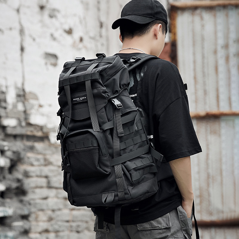 机能风男休闲潮牌户外工装登山包 sisea双肩背包