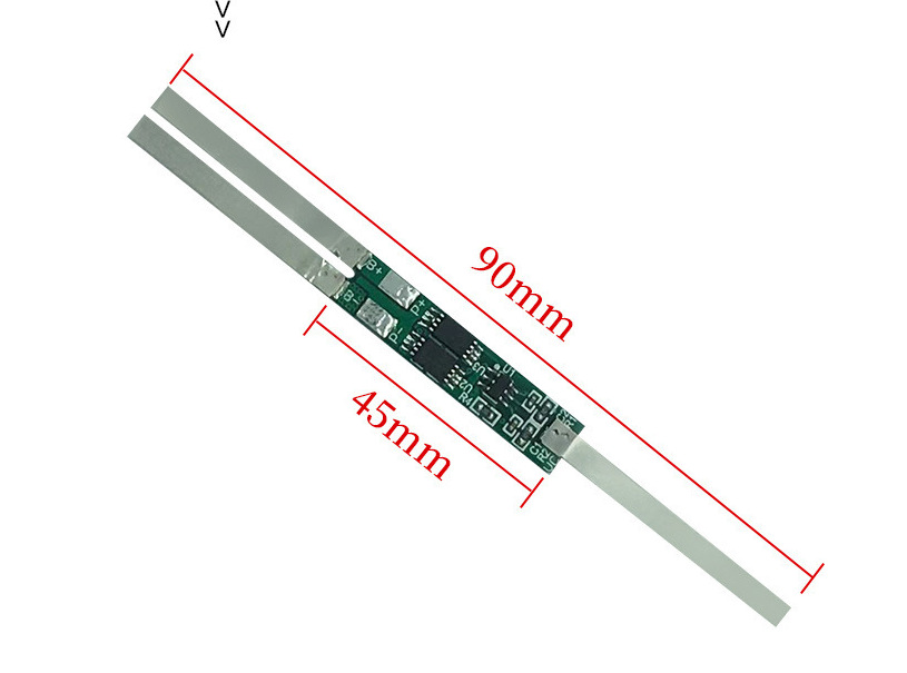 6.4V磷酸铁锂电池保护板6A过流保护板带镍长条二串铁锂电池保护板 - 图1