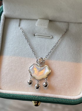 平安锁足银999纯银项链