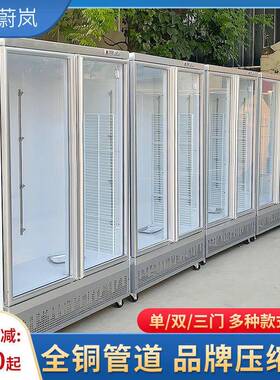 超市立式冷冻柜大容量食品肉类冰柜便利店三门冰箱四门冷冻展示柜