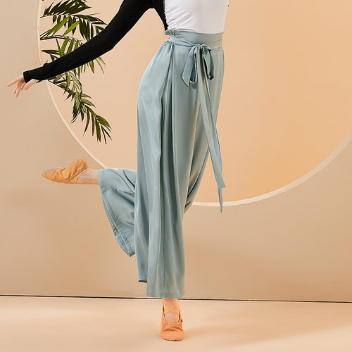现代舞裤子练功服古典舞专业训练阔腿裤飘逸中国舞演出服装舞蹈裤 - 图2