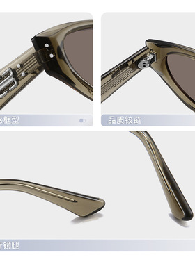 杜比墨镜跨境热销gm同款眼镜女感猫眼复古板材防紫外线太阳镜