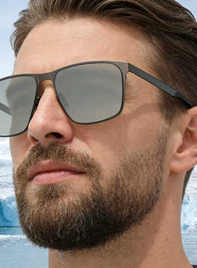 2026新款欧美方框尼龙偏光太阳镜男个性潮百搭户外防晒墨镜男跨境