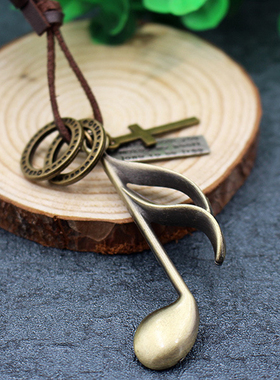 文艺风音乐复古百搭小礼物吊坠