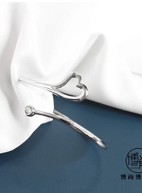 博君一肖饰品镶钻开口爱心痣手环
