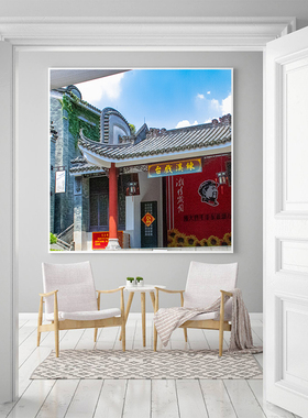 餐厅墙面广东建筑装饰画