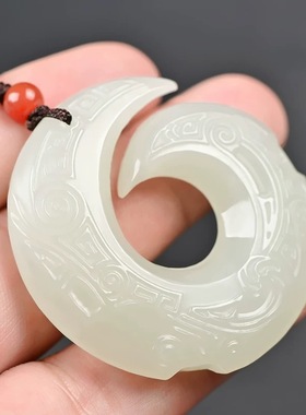 男女款和田玉平安扣招财转运吊坠