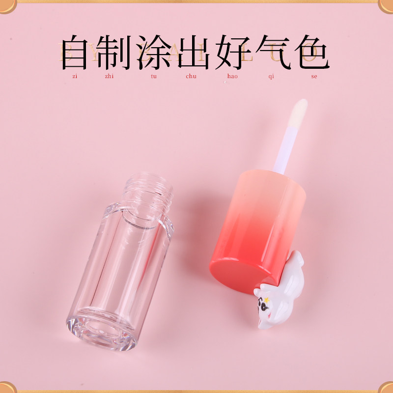 百罗可爱猫头diy唇蜜手工自制空瓶 百罗化妆/美容工具