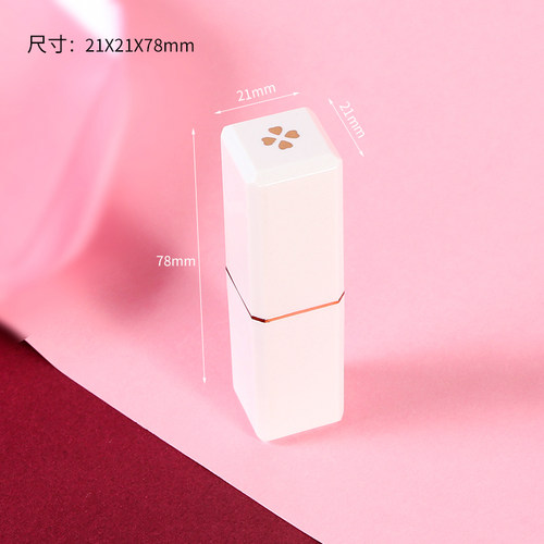 口红管空管品牌12.1mm新款包材四叶草diy手工自制方形唇膏空壳子 - 图1