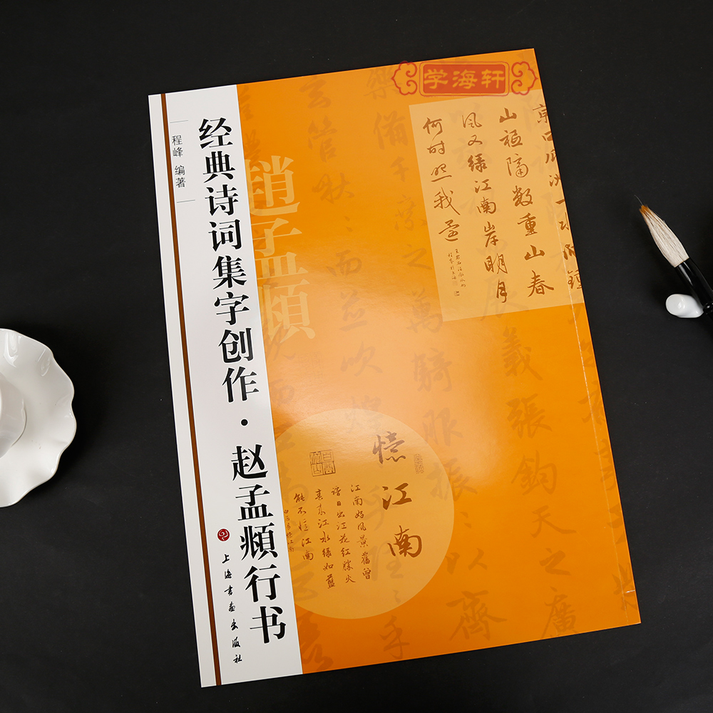 赵孟頫行书诗词集字创作程峰赵体行书毛笔字帖赵孟俯书法成人学生临摹集字古诗简体旁注创作上海书画出版社学海轩-图3