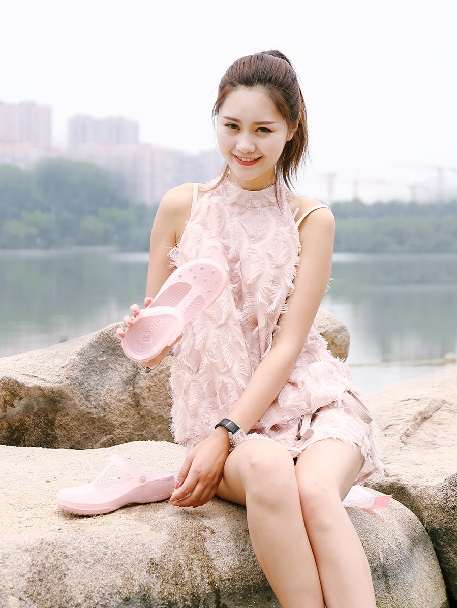 VEBLEN洞洞鞋女鞋潮店洞洞鞋女防滑新款玛丽珍果冻凉鞋平底夏季沙滩鞋厚底包头拖鞋2