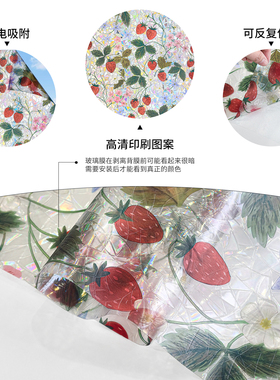 家用法式彩虹玻璃贴膜透光不透明