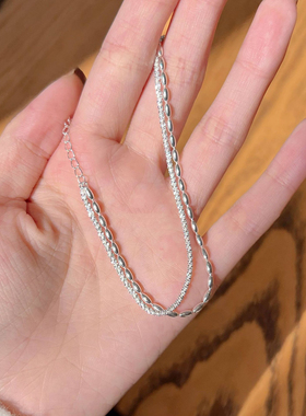 米粒满天星双层手链女生高级感时尚小众ins风波光粼粼叠戴手饰品