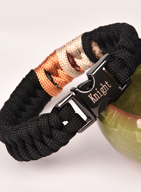 鱼骨手绳伞绳手工编织免费刻字