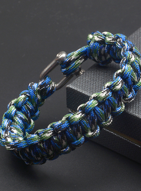 伞绳户外求生手链 手工DIY编织快拆手环金属材料包 战狼冷锋同款