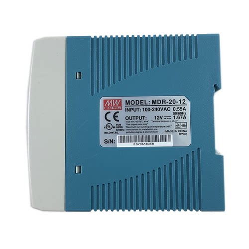 20W台湾明纬MDR-20-12V直流导轨LED指示主动DC12V电源供应器1.67A - 图3