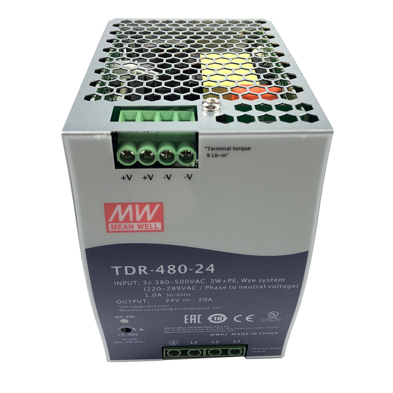 480W台湾明纬TDR-480-24三相导轨式开关电源供应器24V  20A驱动器 - 图3