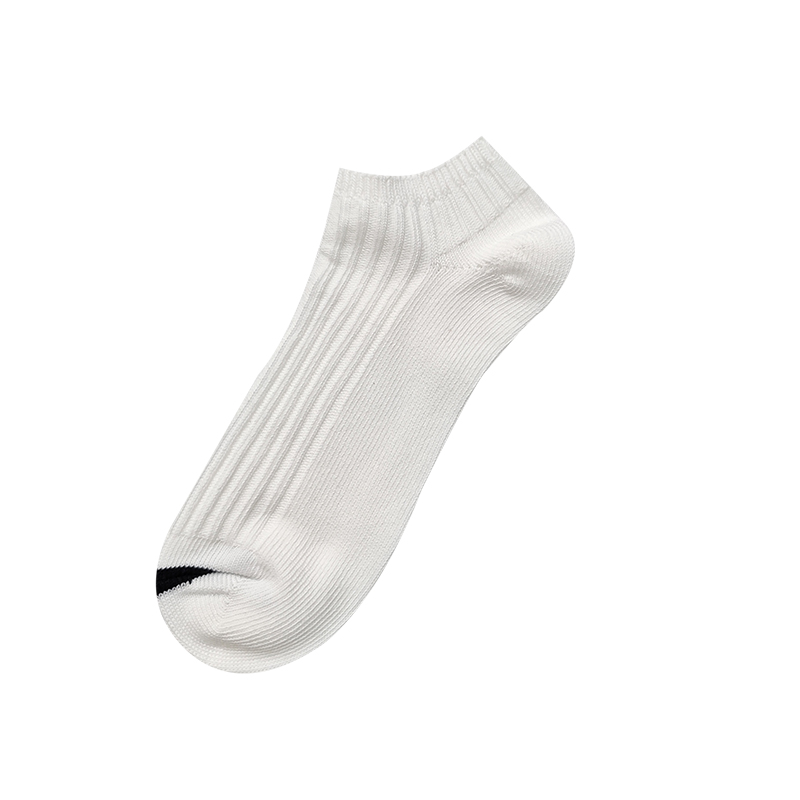 沫梵先生socks日系简约双针低帮棉线袜吸汗男士短袜白袜控白色-图3
