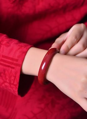 朱砂手镯女式气质手链本命年兔年送母亲闺蜜妈妈奶奶礼物