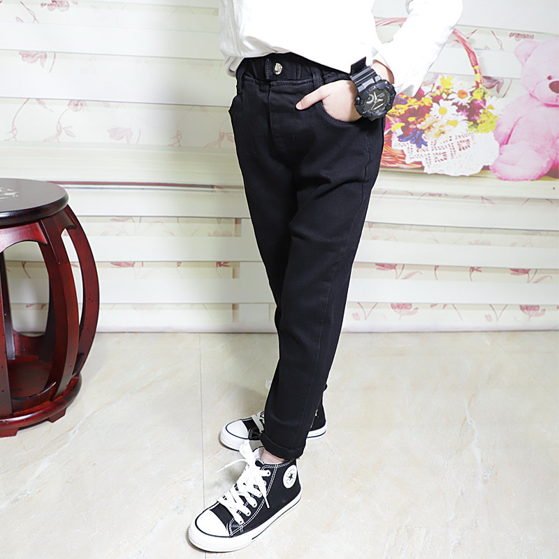 男童牛仔裤2024春秋新款修身小脚瘦版铅笔裤儿童宝宝洋气童装裤子