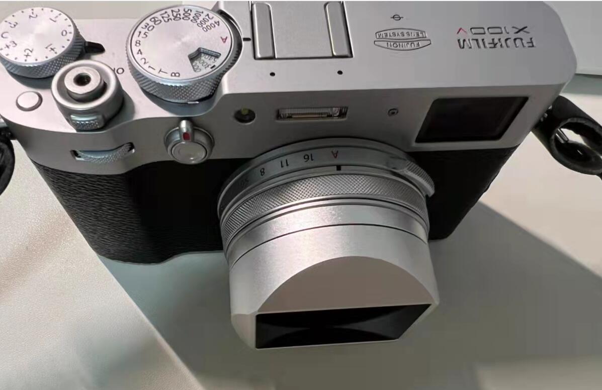 新款金属适用于富士 X100vi  VI  x100s x100t  相机方形遮光罩 - 图2