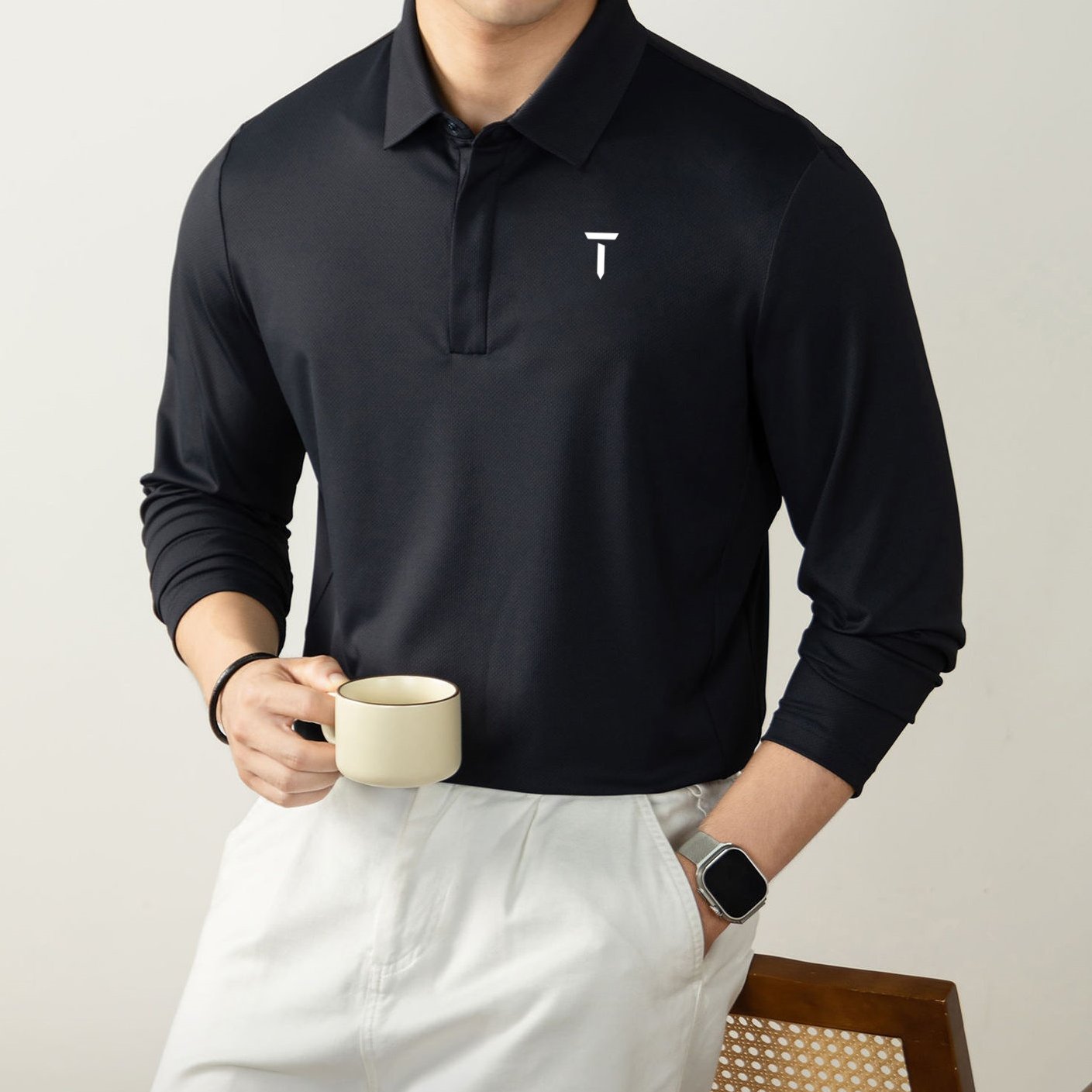 T/欧巡赛高尔夫上装男士翻领长袖POLO衫高级商务休闲运动打底T恤,淘宝优惠券,粉丝福利购,淘宝优惠卷