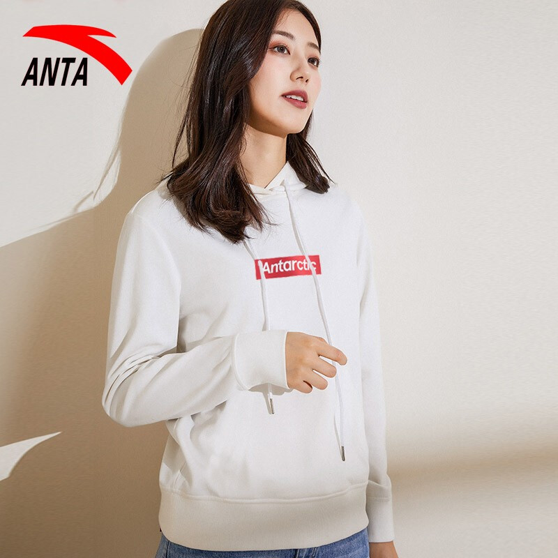 安踏卫衣女连帽外套2025新款秋冬女装官方旗舰正品秋冬加绒运动服 - 图2