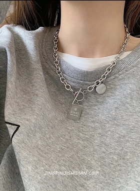 钛钢不褪色ins网红牌潮流项链
