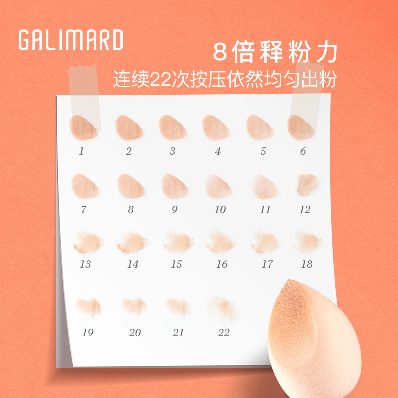 galimard化妆品旗舰店嘉利玛美妆蛋化妆海绵彩妆蛋葫芦干湿美妆工具服帖上妆超软两盒装1